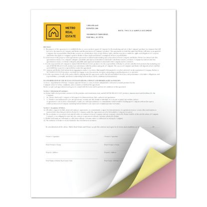 Revolution Carbonless 3-Part Paper, 8.5 x 11, White/Canary/Pink, 5,000/Carton1