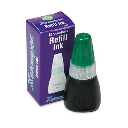 Refill Ink for Xstamper Stamps, 10 mL Bottle, Green1