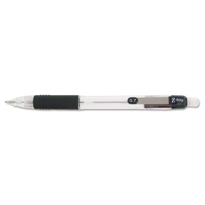 Z-Grip Mechanical Pencil, 0.7 mm, HB (#2.5), Black Lead, Clear/Black Grip Barrel, 24/Pack1