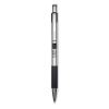 F-301 Ballpoint Pen, Retractable, Fine 0.7 mm, Black Ink, Stainless Steel/Black Barrel2