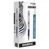 F-301 Ballpoint Pen, Retractable, Fine 0.7 mm, Blue Ink, Stainless Steel/Blue Barrel2