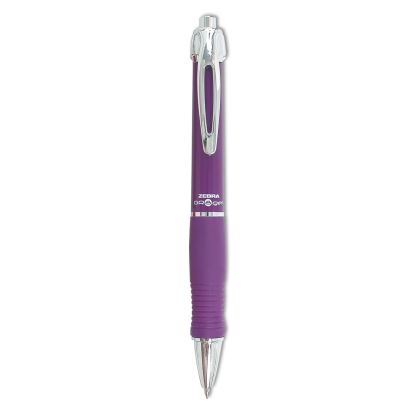 GR8 Gel Pen, Retractable, Medium 0.7 mm, Violet Ink, Violet/Silver Barrel, Dozen1