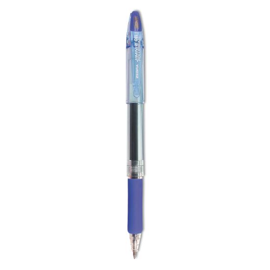 Jimnie Gel Pen, Stick, Medium 0.7 mm, Blue Ink, Smoke Barrel, Dozen1