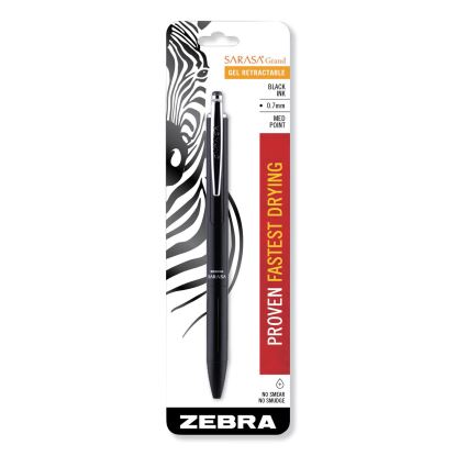 Sarasa Grand Gel Pen, Retractable, Medium 0.7 mm, Black Ink, Black Barrel1