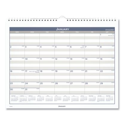 Multi Schedule Wall Calendar, 15 x 12, White/Gray Sheets, 12-Month (Jan to Dec): 20231
