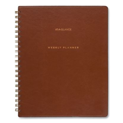 Signature Collection Academic Weekly/Monthly Planners, 11.5 x 8, Distressed Brown Cover, 13-Month (July-July): 2022-20231