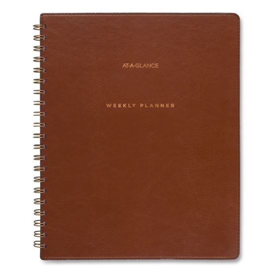 Signature Collection Academic Weekly/Monthly Planners, 11.5 x 8, Distressed Brown Cover, 13-Month (July-July): 2022-20231