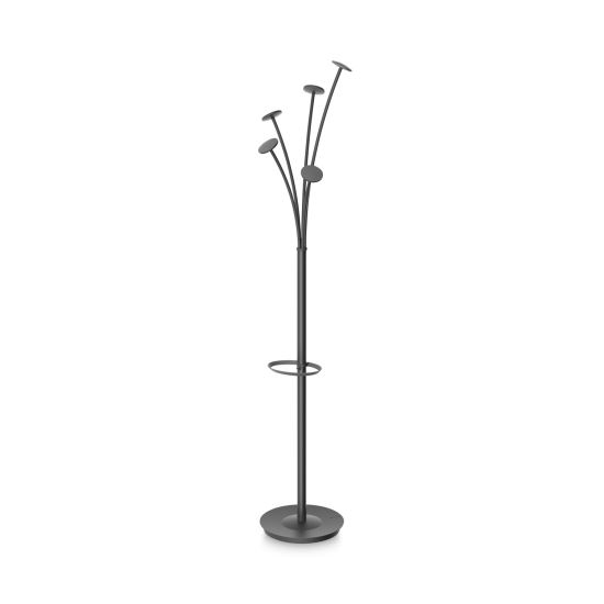 Festival Coat Stand with Umbrella Holder, Five Knobs, 14w x 14d x 73.67h, Black1