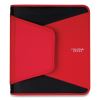 Tech Zipper Binder, 3 Rings, 1.5" Capacity, 11 x 8.5, Red/Black Accents1