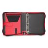 Tech Zipper Binder, 3 Rings, 1.5" Capacity, 11 x 8.5, Red/Black Accents2