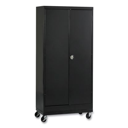 Assembled Mobile Storage Cabinet, with Adjustable Shelves 36w x 24d x 66h, Black1