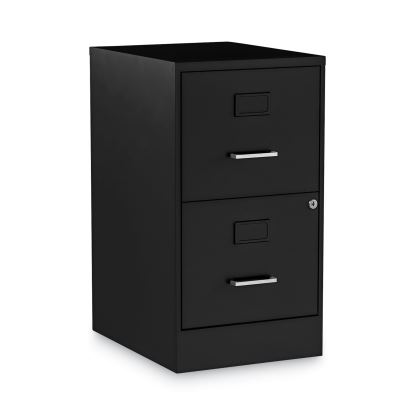 Soho Vertical File Cabinet, 2 Drawers: File/File, Letter, Black, 14" x 18" x 24.1"1