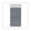 Soho Vertical File Cabinet, 2 Drawers: File/File, Letter, Charcoal, 14" x 18" x 24.1"1