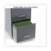 Soho Vertical File Cabinet, 2 Drawers: File/File, Letter, Charcoal, 14" x 18" x 24.1"2