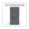 Soho Vertical File Cabinet, 3 Drawers: Pencil/File/File, Letter, Charcoal, 14" x 18" x 26.9"2