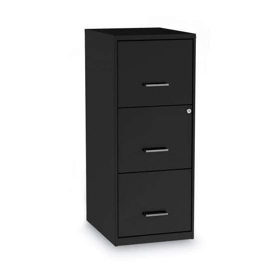 Soho Vertical File Cabinet, 3 Drawers: File/File/File, Letter, Black, 14" x 18" x 34.9"1