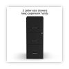 Soho Vertical File Cabinet, 3 Drawers: File/File/File, Letter, Black, 14" x 18" x 34.9"2