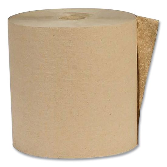 Recycled Hardwound Paper Towels, 1-Ply, 1.6 Core, 7.88 x 800 ft, Kraft, 6 Rolls/Carton1