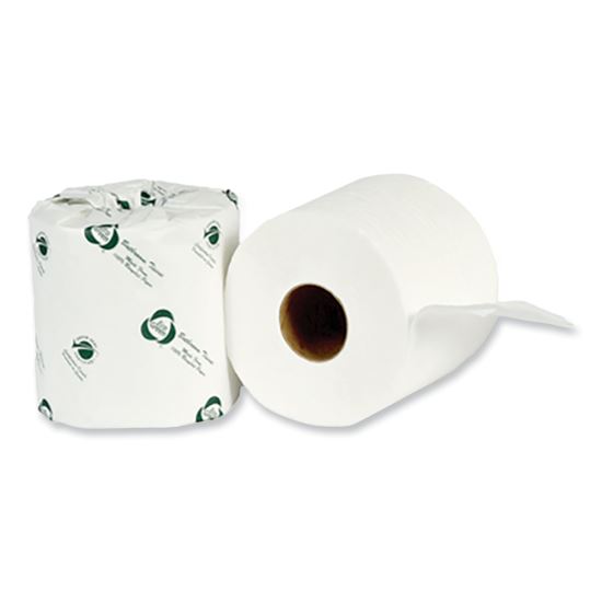 Recycled Two-Ply Standard Toilet Paper, Septic Safe, White, 4.25" Wide, 500 Sheets/Roll, 80 Rolls/Carton1