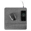 Powertrack Plush Wireless Charging Mouse Pad with Wrist Rest, 11.8 x 11.6, Gray1