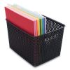 Plastic Weave Bin, Large, 13.5" x 10.5" x 8.75", Black1