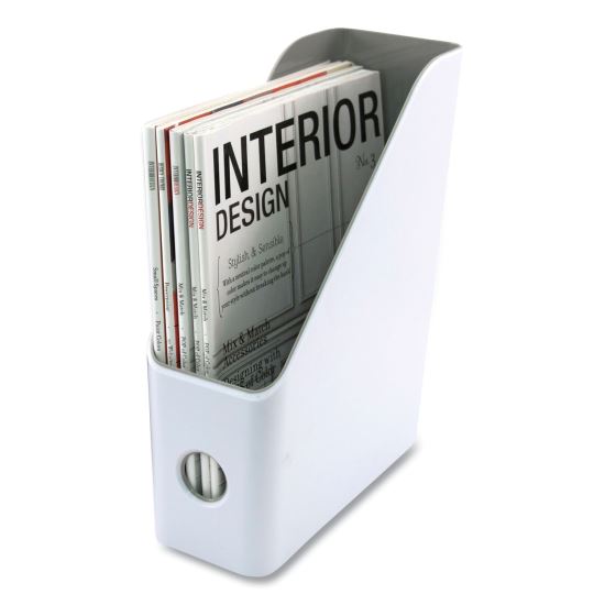 Fusion Magazine File, 4.25 x 9.5 x 12, White/Gray1