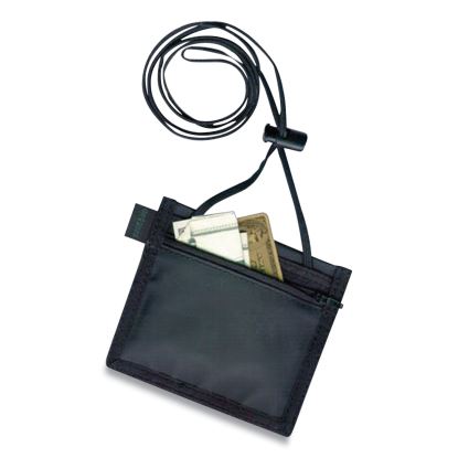 ID Neck Pouch, Horizontal, 4.5 x 3.5, Black1