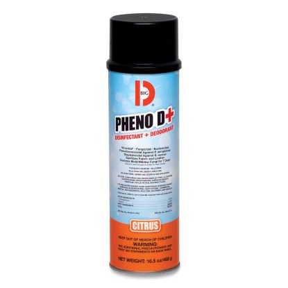 PHENO D+ Aerosol Disinfectant/Deodorizer, Citrus Scent, 16.5 oz Aerosol Spray Can, 12/Carton1