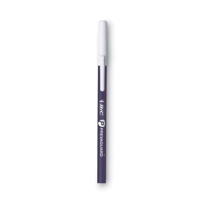 PrevaGuard Ballpoint Pen, Stick, Medium 1 mm, Blue Ink/Blue Barrel, Dozen1