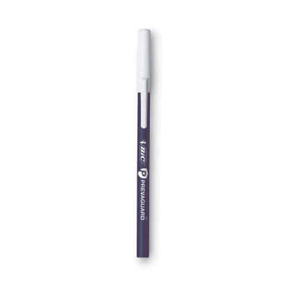 PrevaGuard Ballpoint Pen, Stick, Medium 1 mm, Blue Ink/Blue Barrel, 8/Pack1