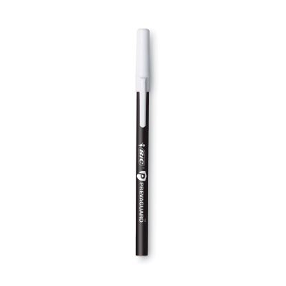 PrevaGuard Ballpoint Pen, Stick, Medium 1 mm, Black Ink/Black Barrel, 8/Pack1