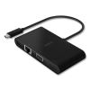 USB-C Multimedia + Charge Adapter, 4K HDMI; USB-A; USB-C; VGA, 4.9 ft, Black1