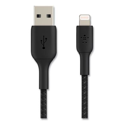 BOOST CHARGE Braided Lightning to USB-A ChargeSync Cable, 6.6 ft, Black1