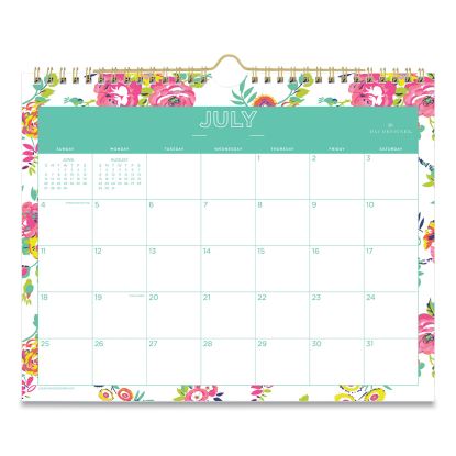 Day Designer Peyton Academic Wall Calendar, Floral Artwork, 11 x 8.75, White Sheets, 12-Month (July-June): 2022-20231