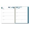 Bakah Blue Academic Year Weekly/Monthly Planner, Floral Artwork, 11 x 8.5, Blue/White Cover, 12-Month (July-June): 2022-20232