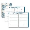 Bakah Blue Weekly/Monthly Planner, Bakah Blue Floral Artwork, 8 x 5, Blue/White Cover, 12-Month (Jan to Dec): 20231