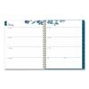 Bakah Blue Weekly/Monthly Planner, Bakah Blue Floral Artwork, 11 x 8.5, Blue/White Cover, 12-Month (Jan to Dec): 20232