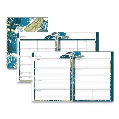 Grenada Create-Your-Own Cover Weekly/Monthly Planner, Floral Artwork, 11 x 8.5, Green/Blue/Teal, 12-Month (Jan-Dec): 20231
