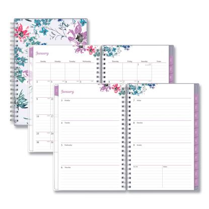 Laila Create-Your-Own Cover Weekly/Monthly Planner, Wildflower Artwork, 8 x 5, Purple/Blue/Pink, 12-Month (Jan-Dec): 20231