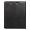 Faux-Leather Padfolio, Notched Front Cover with Clipboard Fastener, 9 x 12 Pad, 9.75 x 12.5, Black2