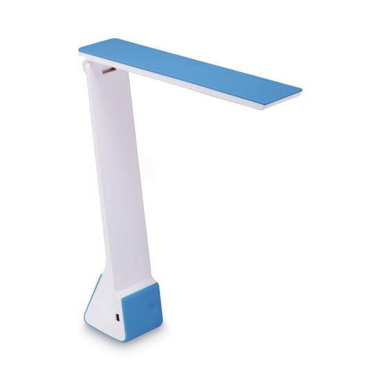 Konnect Rechargeable Folding LED Desk Lamp, 2.52" x 2.13" x 11.02", Gray/Blue1