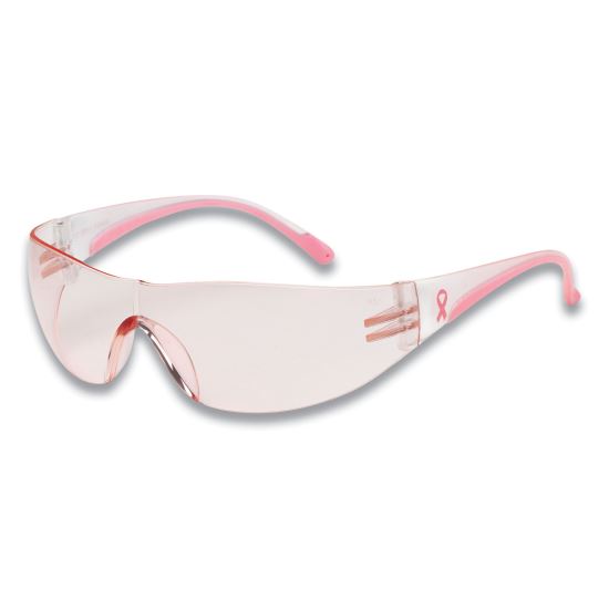 Eva Optical Safety Glasses, Anti-Scratch, Pink Lens, Pink/Clear Frame1