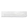 Individually Wrapped Mediumweight Cutlery, Knives, White, 1,000/Carton2