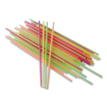 Neon Sip Sticks, 5.5" Polypropylene, Assorted, 1,000/Pack1