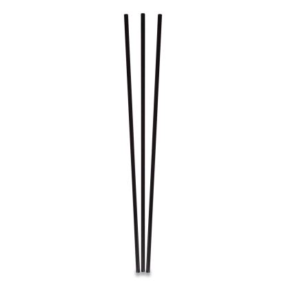 Unwrapped Round Stirrers, 7.75", Polypropylene, Black, 500/Pack1