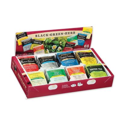 Variety Pack Assorted Tea Bags, Individually Wrapped, 64 Tea Bags/Box1