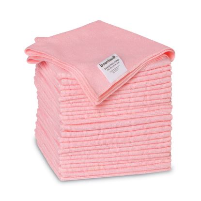 Microfiber Cleaning Cloths, 16 x 16, Pink, 24/Pack1