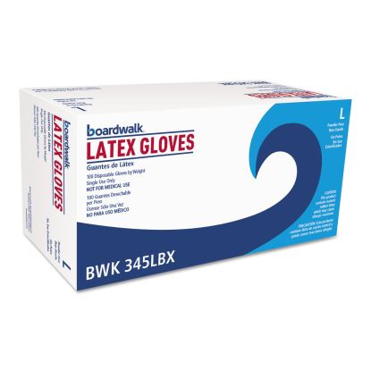 General-Purpose Latex Gloves, Natural, Large, Powder-Free, 4.4 mil, 1000/Carton1