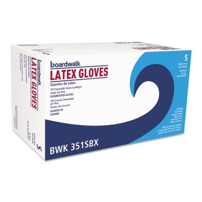 Powder-Free Latex Exam Gloves, Small, Natural, 4 4/5 mil, 1000/Carton1