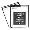 Shop Ticket Holders, Stitched, Both Sides Clear, 75", 12 x 15, 25/BX1